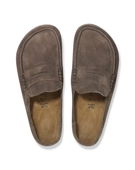 Naples Wrapped Suede Leather - Concrete Gray